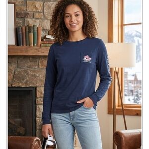 Vineyard Vines Classic Navy Long Sleeve Tee